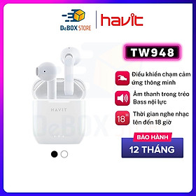 Mua Tai Nghe Bluetooth Không Dây TWS HAVIT TW948  Sạc Siêu Nhanh  Thiết kế Mini-Buds  Cảm ứng - Hàng Chính Hãng