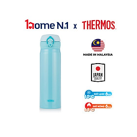 Bình giữ nhiệt Nhật Bản inox Thermos nút bấm 500ml JNL 502 SBR (JNL - 500/2) - Hàng chính hãng