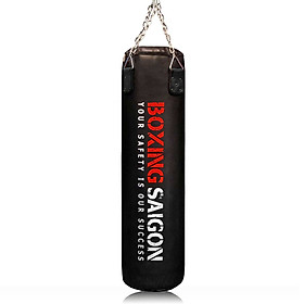 Bao cát đấm bốc dây xích 1m2 Boxing Saigon - Tặng móc treo bao