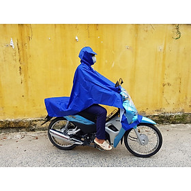 Áo mưa cánh dơi có kiếng cho nam và nữ , vải dù chống thấm siêu bền, dài rộng thoải mái , màu sắc đa dạng , áo có túi đựng xinh xắn , nhỏ gọn dễ mang theo mọi nơi - Xanh dương nhạt