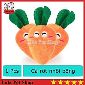 Cà rốt nhồi bông - Đồ chơi cho chó mèo thú cưng - Lida Pet Shop