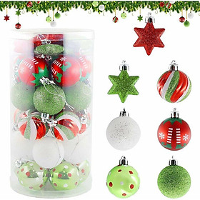 Đồ trang trí Giáng sinh, bộ 35 đồ trang trí của cây thông Noel, đồ trang trí cây thông Noel, những quả bóng trang trí lấp lánh, đồ trang trí cây thông Noel để trang trí tiệc Giáng sinh