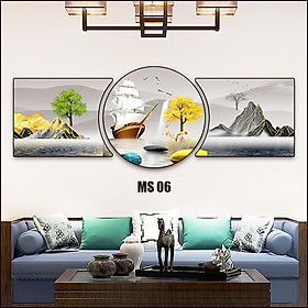 Mẫu Mới Bộ Tranh Treo Tường Hiện Đại năm 2022 Tráng Gương Cao Cấp . Tặng Kèm Bộ Đinh Treo H1