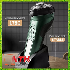 Máy cạo râu nam 9D 4in1 kiêm tỉa lông mũi cao cấp, 3 lưỡi dao kép, công nghệ chống nước IPX7