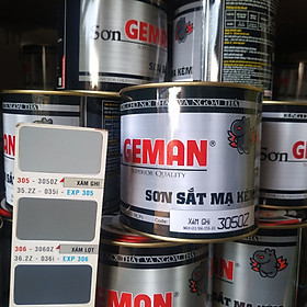 Mua Sơn sắt mạ kẽm Geman màu xám ghi 3050z lon 3kg