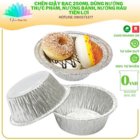 Mua Set 100 Chén Khuôn Giấy Bạc 250ml Dùng Nướng Thực Phẩm  Nướng Bánh  Nướng Hàu Tiện Lợi - E Green Dùng 1 Lần