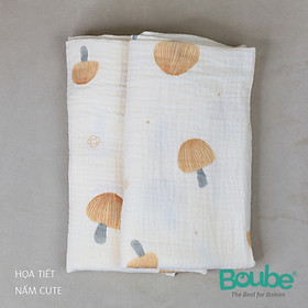 Khăn xô, khăn tắm họa tiết dễ thương cho trẻ sơ sinh và trẻ nhỏ loại lớn Boube - Chất liệu cotton mềm mại, hút ẩm tốt