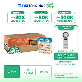 Thùng 24 Hộp Sữa Tươi Tiệt Trùng Giàu Canxi Meadow Fresh (200ml / Hộp)