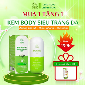 Kem Body Siêu Trắng Kén Tằm Collagen Plus+ Dưỡng Trắng Làm Mịn Da Chống Nắng 200ML