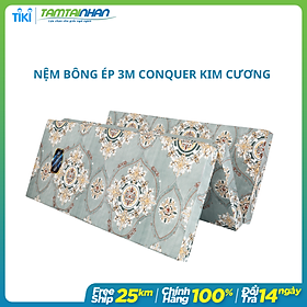 NỆM BÔNG ÉP 3M CONQUER KIM CƯƠNG (GIAO MÀU NGẪU NHIÊN) - 120x190x9cm