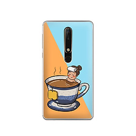 Ốp lưng dẻo cho điện thoại Nokia 6 2018 / Nokia 6.1 - 01170 7897 RELAX03 - in hình chibi dễ thương - Hàng Chính Hãng