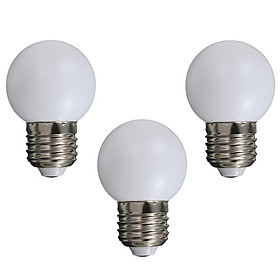 3pcs 220V 1W Mini E27 G45 Bulb Round LED Golf Ball Light   Lamp Warm White