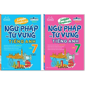 Hình ảnh Sách - Combo 2 cuốn Luyện chuyên sâu ngữ pháp và từ vựng tiếng anh lớp 7 tập 1 + 2