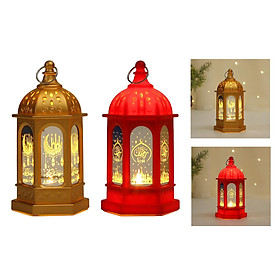 2pcs LED Wind Lights Ramadan Lantern Lamp Hanging for Home Decor