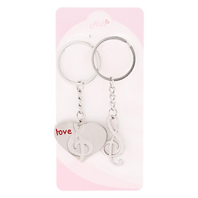 Móc Khóa Trái Tim và Nốt Nhạc Tình Yêu HL100030