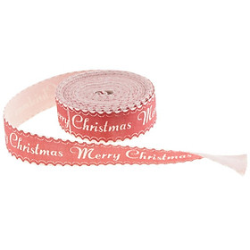 Merry Christmas Cotton Ribbon Gift Wrapping Package Christmas Decor DIY 5 Yd