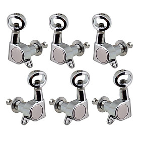 Pack Of 6 Electric Guitar Full Closed Tuning Peg Hollow Handle Left+Right