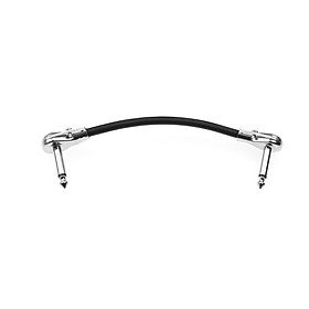 Guitar Effect Pedal Cable Wire Flat Patch Cable Cord 6.35mm Right Angle Pancake Design