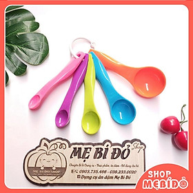 Mua Set 5 Thìa Đong Gia Vị LOẠI DÀY TỐT Bằng Nhựa Nhiều Màu Sắc