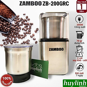 Mua Máy xay cà phê  hạt khô  ngũ cốc Zamboo ZB-200GRC - 200W - 2 cối xay - Hàng chính hãng
