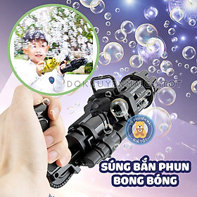 Đồ Chơi Tạo Bong Bóng Cho Bé 8 Nòng Siêu Mạnh Dùng Pin Dài 20cm