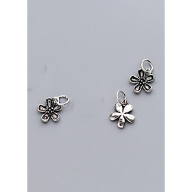 Combo 3 cái charm bạc hình hoa năm cánh treo - ngọc Quý Gemstones