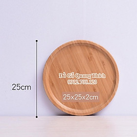Mua Khay đựng đồ ăn bằng gỗ hình tròn  khay gỗ trang trí  đĩa gỗ chụp ảnh decor
