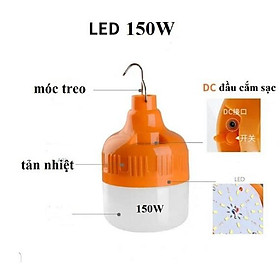 Bóng đèn tích điện 150w, bóng đèn LED sạc tích điện, đèn sạc