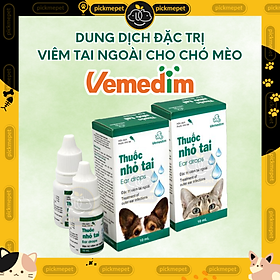 Dung Dịch Nhỏ Tai Giảm Viêm Tai Ngoài cho Chó Mèo 10ml - Vemedim Ear drops