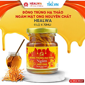 Đông trùng hạ thảo ngâm mật ong nguyên chất Healwa chai nhỏ 70ml hỗ trợ