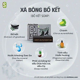 Xà bông Sinh Dược Bồ Kết, xà bông cục 100gr, mẫu bao bì vẽ mộc, mùi hương nhu quyện bồ kết nồng nàn, làm sạch da, có thể gội đầu xài kèm với dầu dưỡng chăm sóc tóc hiệu quả