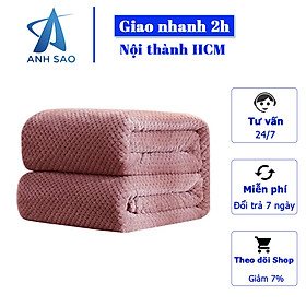 Mền lông cừu Thái Lan vân hạt bắp vải microfiber nặng 1.2 kg cao cấp A - mềm mại, ấm áp, kích thước 1m7x2m