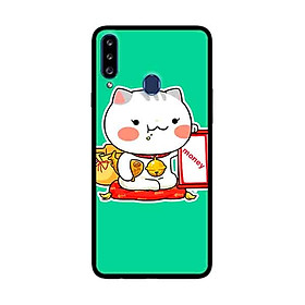 Ốp Lưng Dành Cho Samsung Galaxy A20s mẫu Mèo May Mắn 4 - Hàng Chính Hãng