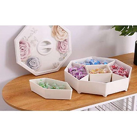 Mua KHAY ĐỰNG MỨT TẾT BẰNG NHỰA PHÍP CAO CẤP SANG TRỌNG ( GIAO HÌNH HOA NGẪU NHIÊN )