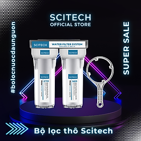 Mua Bộ lọc nước sinh hoạt  bộ đôi lọc thô 10 inch Scitech (2 cấp lọc) - Hàng chính hãng