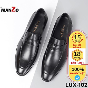 Giày tây nam da bò cao cấp - Giầy da nam dành cho dân công sở - Bảo hành 12 tháng tại Manzo - Lux 102