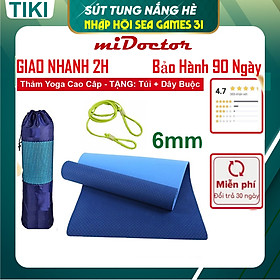 Thảm Tập YoGa miDoctor + Bao Thảm Tập Yoga + Dây Thảm Tập Yoga (Giao Màu Ngẫu Nhiên)