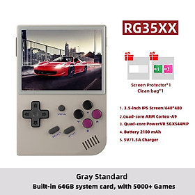 ANBERNIC RG35XX Máy chơi game cầm tay cổ điển Màn hình IPS 3,5 inch Cortex-A9 Hệ thống Linux Trình phát video bỏ túi di động 5000 trò chơi Màu sắc: RG35XX Xám