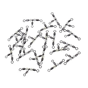 20 Pieces Fishing Three Way Swivel Connector 3 way T-Turn  Triple Stainless Steel Fishing Barrel Swivel Tackle Accessories