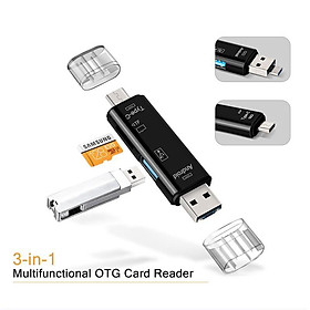 Đầu đọc thẻ nhớ SD đa năng từ Micro USB OTG sang USB 2.0 cho điện thoại Android và máy tính bảng