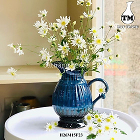 Mua Lọ Hoa Gốm Sứ - Dáng Bình Sữa Cổ Thon - Men Hoả Biến - Xưởng Gốm TM Bat Trang