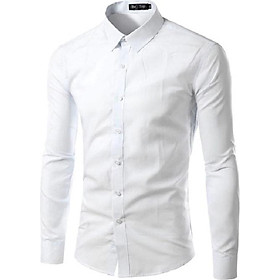 Áo sơ mi nam công sở dài tay màu trắng 