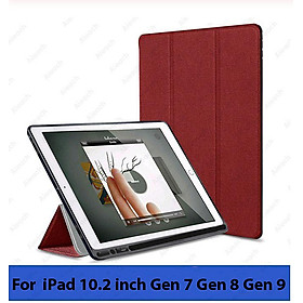 Bao Da Vỏ Ốp Lưng TPU Cho iPad 10.2 inch Gen 7, Gen 8, Gen 9 Smart Case Có Khay Bút Pencil
