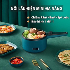 Nồi Lẩu Điện Mini Đa Năng JIASHI - Chảo Điện Đa Năng(Chiên, Rán, Hầm, Luộc...) Hàng Nội Địa ( Giao Màu Ngẫu Nhiên)