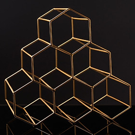 Khay để vang, kệ vang lục giác hình tổ ong tiết kiệm diện tích decor, trang trí quầy bar DH-BK0019