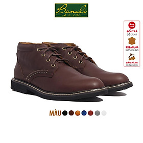 Giày Bốt Nam Banuli Da Bê Italian Chuckka Boots  B1CK1 (Da Veg Itali Mềm Dẻo, Đế Kháng Trượt, Bảo Hành Trọn Đời)