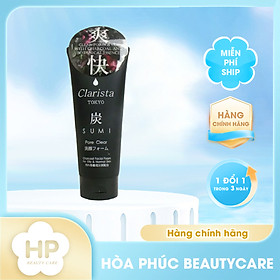 Sữa Rửa Mặt Sạch Sâu Chiết Xuất Than Hoạt Tính Clarista Tokyo Charcoal Facial Foam (130G) 