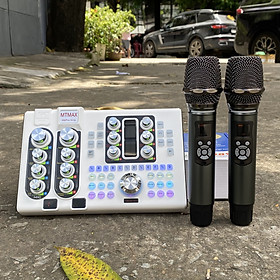 Mua BỘ ĐÔI LIVESTREAM  HÁT KARAOKE ONLINE Soundcard MTMAX X6Pro - Thiết Bị Hỗ Trợ Thu Âm Và Phát Sóng Livestream Chất Lượng Cao - Micro Đa Năng AK298