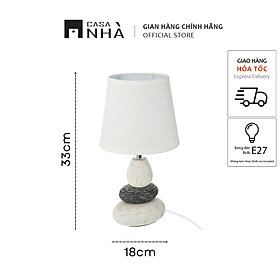 Mua Đèn để bàn gốm sứ GALET - Đèn để bàn đá xếp  đèn tháp đá gốm sứ