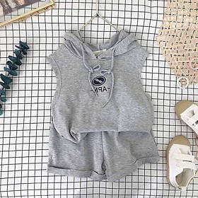 Bộ sát nách APN  cho bé yêu, bộ ba lỗ mũ phong cách Hàn Quốc cho bé từ 6-27kg